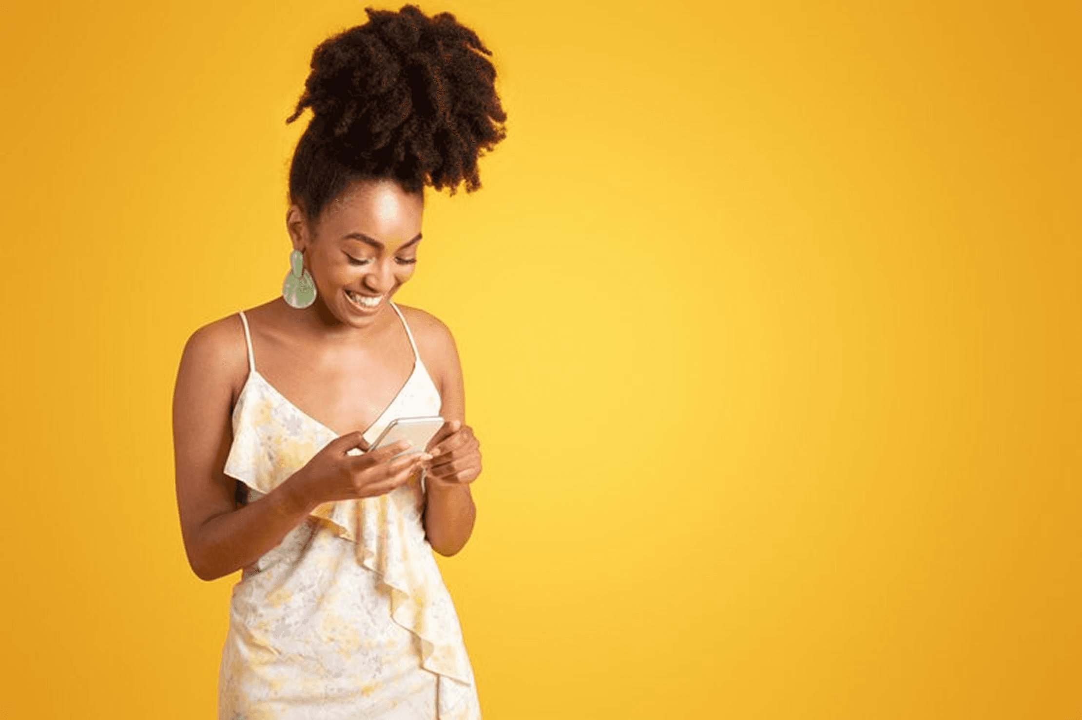 Person with phone using virtual dollar card