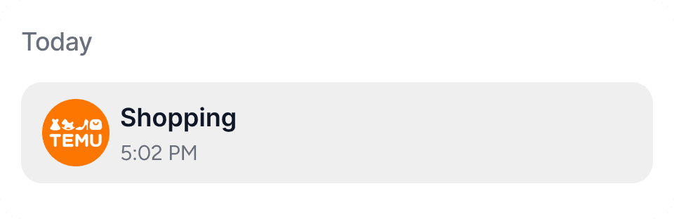 Shopping notification